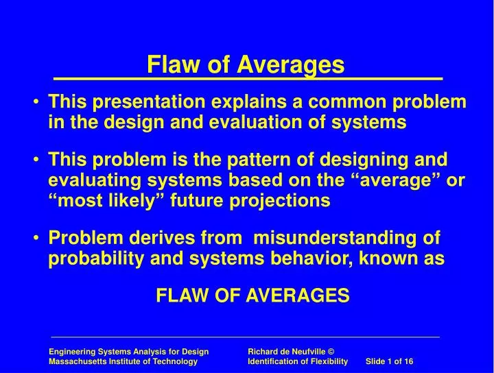 flaw of averages
