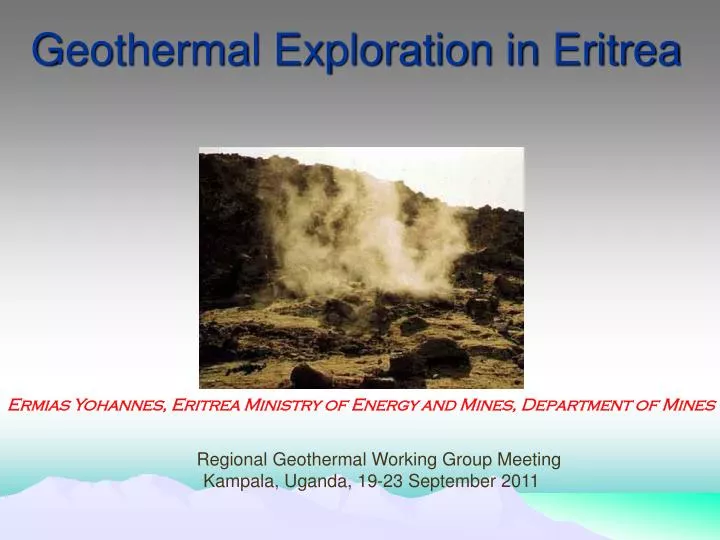 geothermal exploration in eritrea
