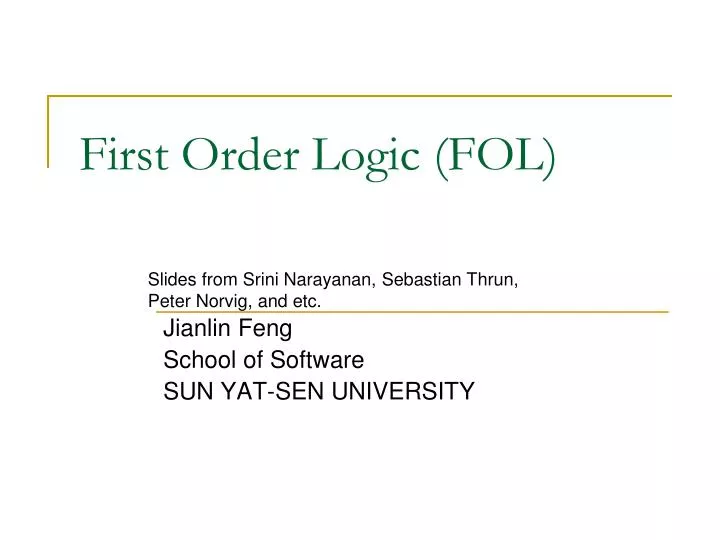 first order logic fol