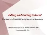 Billing and Coding Tutorial - slide 1