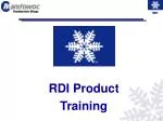 RDI Product Training - slide 1
