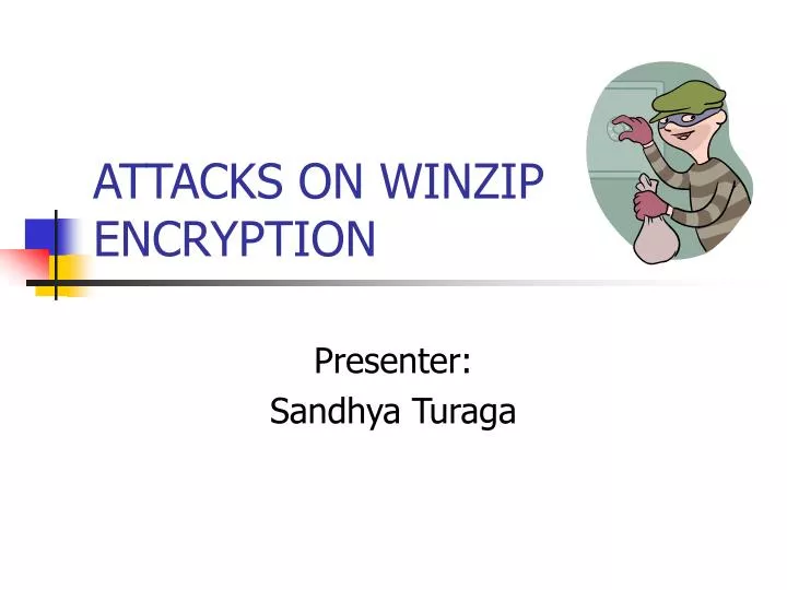 attacks on winzip encryption