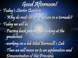 good afternoon