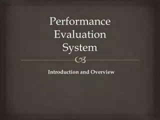 Performance Evaluation System