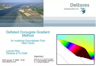 Deflated Conjugate Gradient Method for modeling Groundwater Flow Near Faults