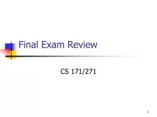 Final Exam Review