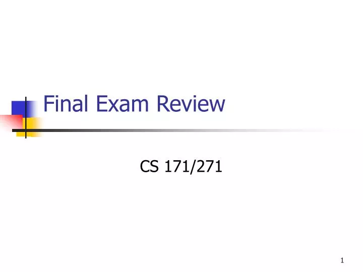 final exam review