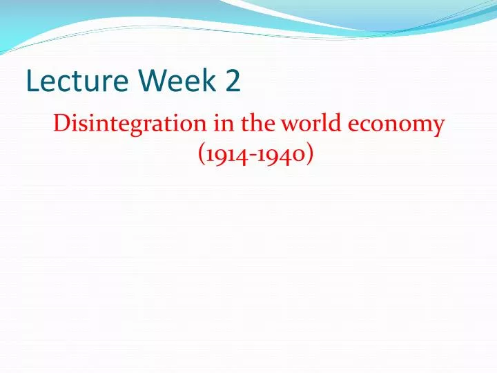 lecture week 2