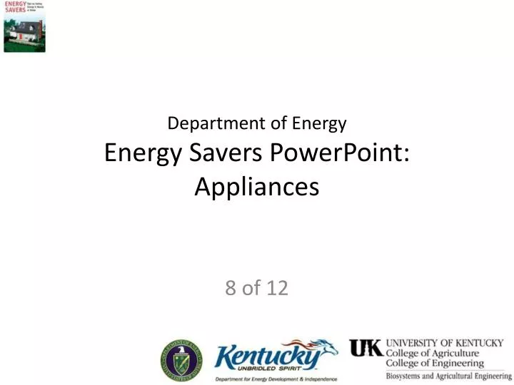department of energy energy savers powerpoint appliances