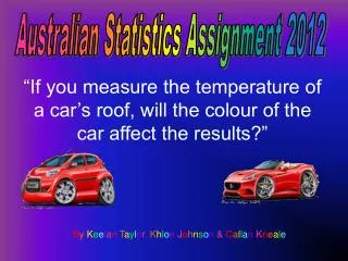 Australian Statistics Assignment 2012