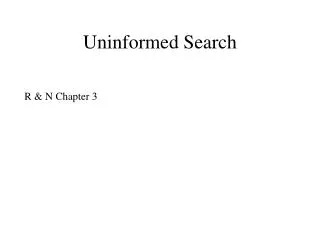 uninformed search