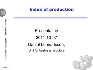 Index of production