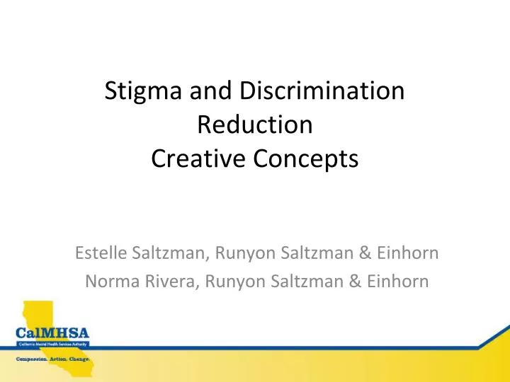 stigma and discrimination reduction creative concepts
