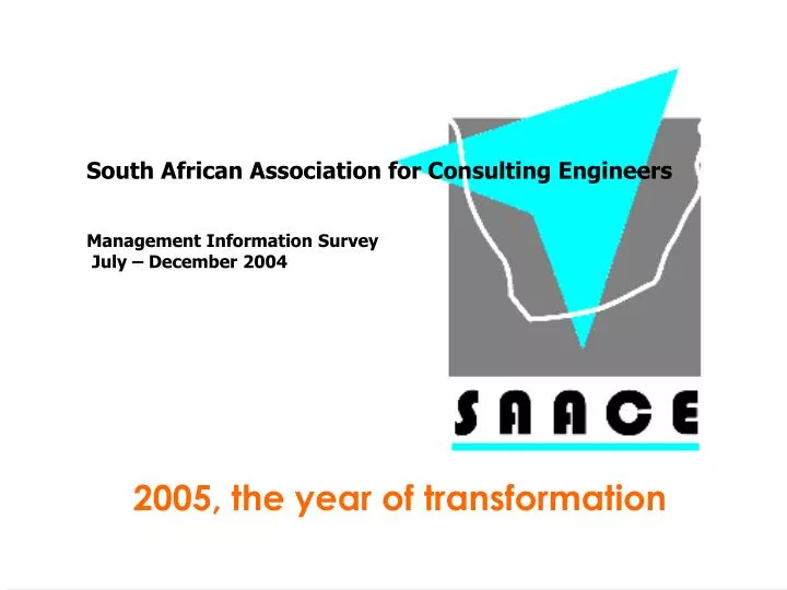 south african association for consulting engineers management information survey july december 2004