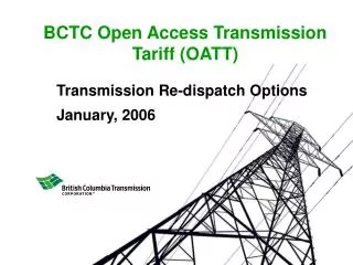 BCTC Open Access Transmission Tariff (OATT)