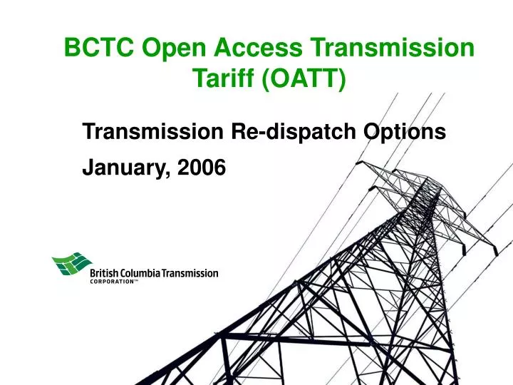 bctc open access transmission tariff oatt