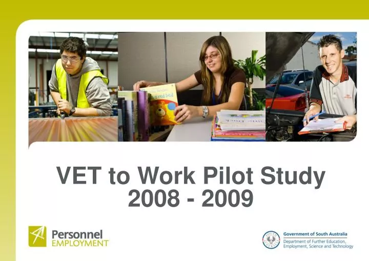vet to work pilot study 2008 2009