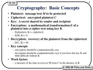 Cryptography: Basic Concepts
