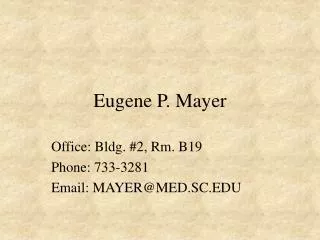 Eugene P. Mayer