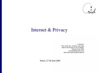 Internet &amp; Privacy