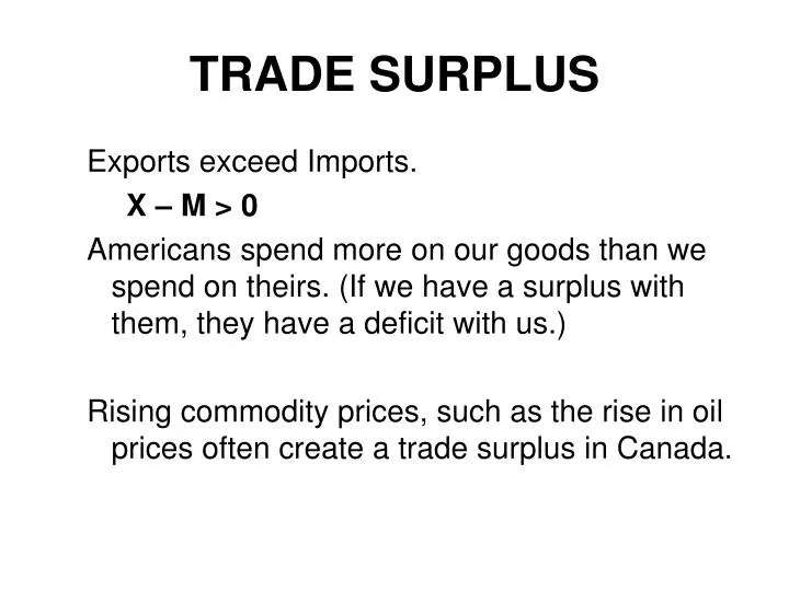 trade surplus