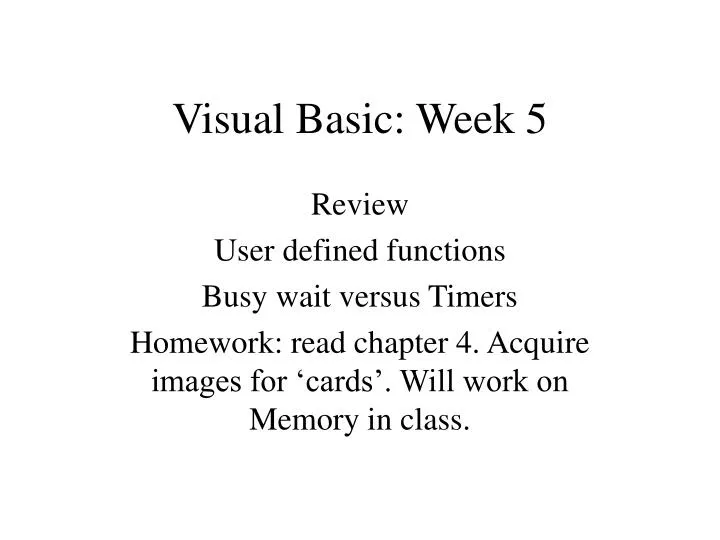 visual basic week 5