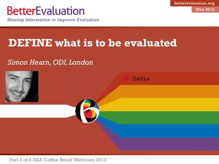 define what is to be evaluated