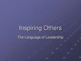 Inspiring Others