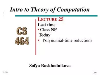 Intro to Theory of Computation