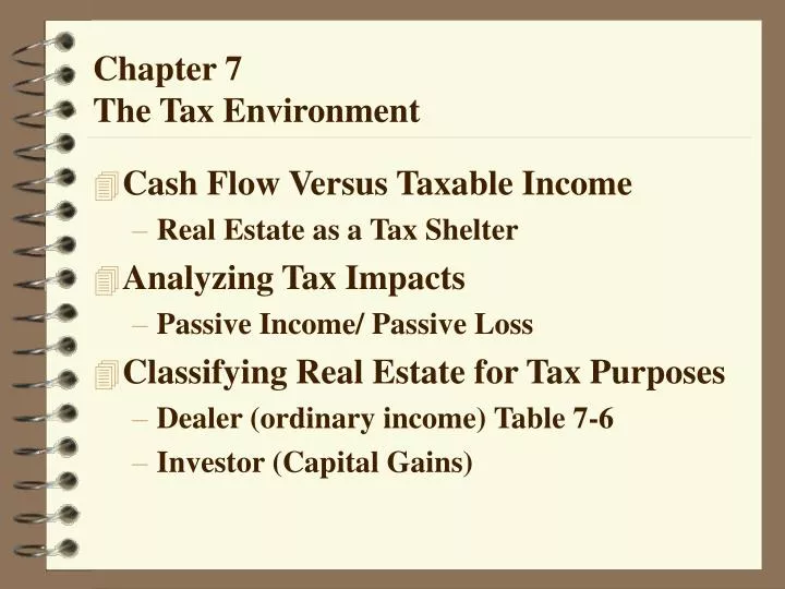 chapter 7 the tax environment