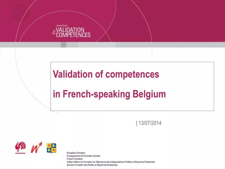 validation of competences in french speaking belgium