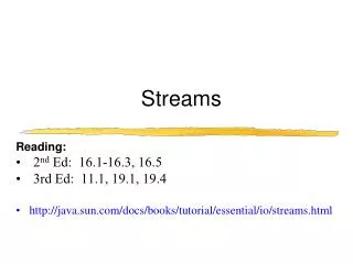 Streams