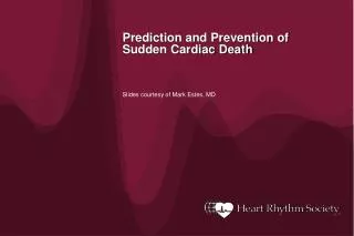 Prediction and Prevention of Sudden Cardiac Death