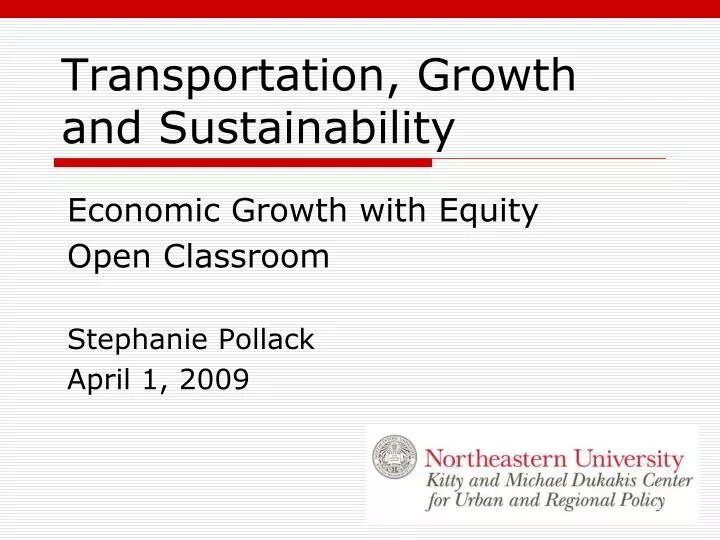 transportation growth and sustainability
