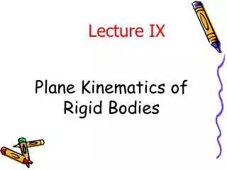 Plane Kinematics of Rigid Bodies