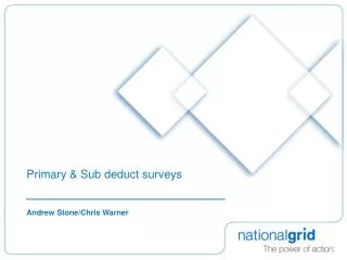 Primary &amp; Sub deduct surveys
