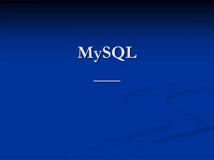 mysql