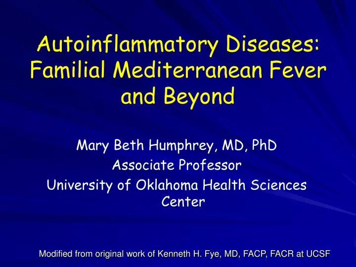 autoinflammatory diseases familial mediterranean fever and beyond