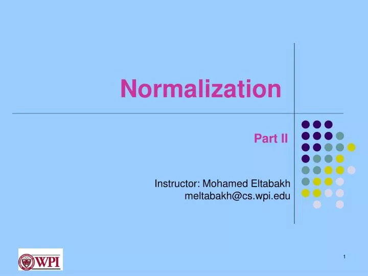 normalization