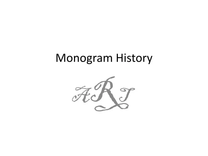 monogram history