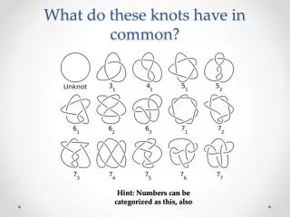 What do these knots have in common?