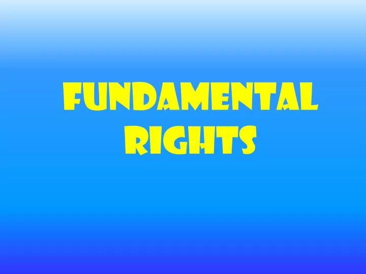 fundamental rights