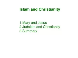 Islam and Christianity