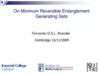 On Minimum Reversible Entanglement Generating Sets