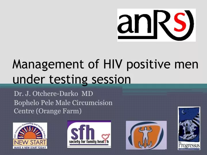 management of hiv positive men under testing session
