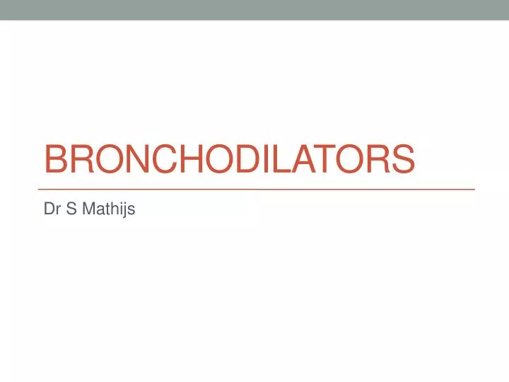 bronchodilators