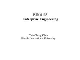 EIN 6133 Enterprise Engineering