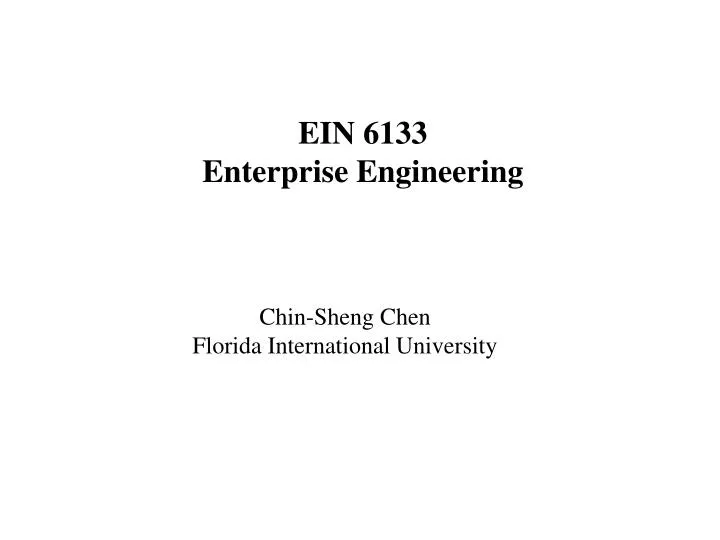 ein 6133 enterprise engineering