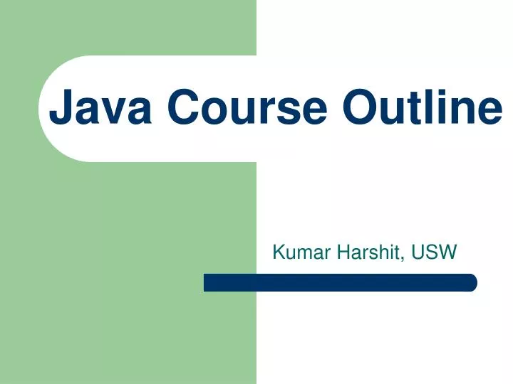 java course outline