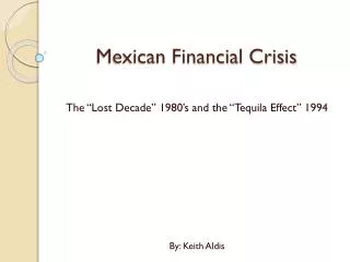 Mexican Financial Crisis